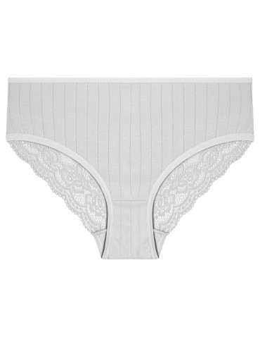 Nowości - Majtki damskie bikini prążkowane z koronkowym tyłem 12-pak WIELOKOLOROWY - produkt 7