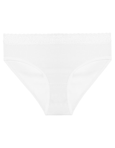 Majtki damskie - Damskie majtki figi bikini bawełniane wykończone koronką 4-pak WIELOKOLOROWY - produkt 6