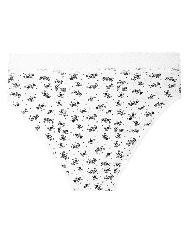 Majtki damskie - Damskie majtki figi bikini bawełniane wykończone koronką 4-pak WIELOKOLOROWY - produkt 10