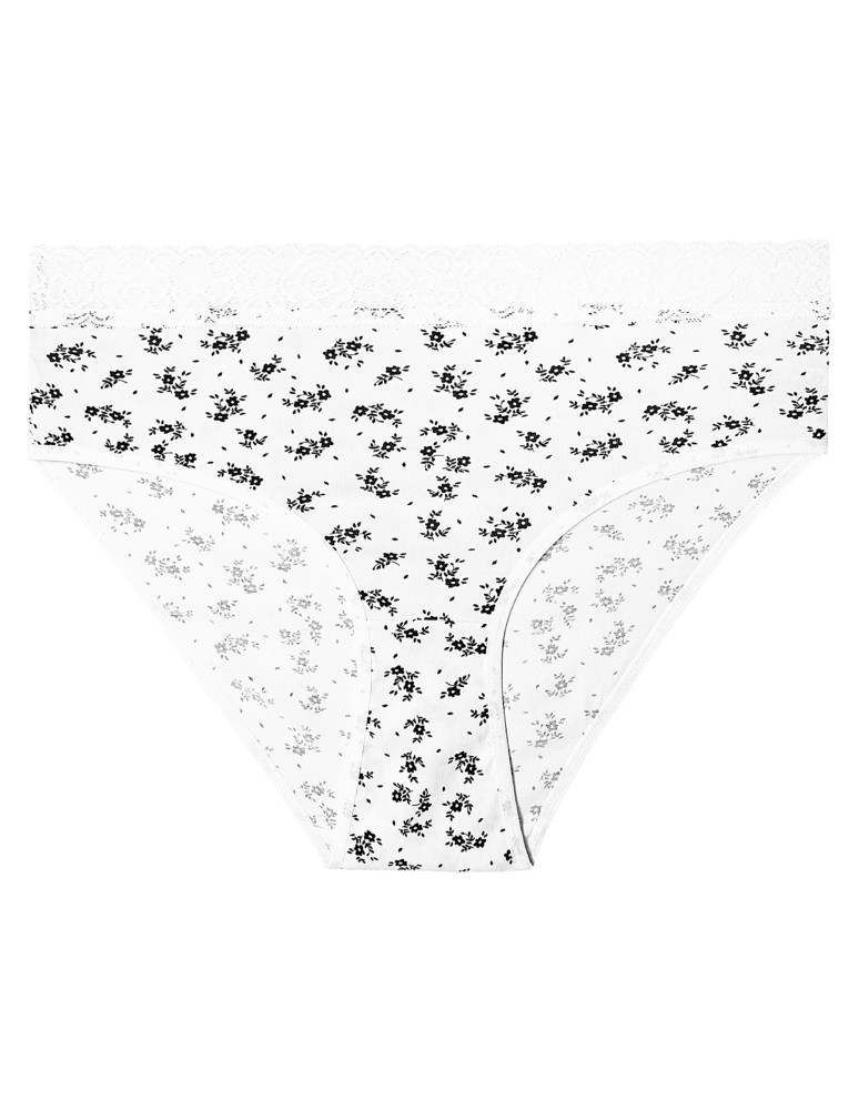 Majtki damskie - Damskie majtki figi bikini bawełniane wykończone koronką 4-pak WIELOKOLOROWY - produkt moraj.pl 9