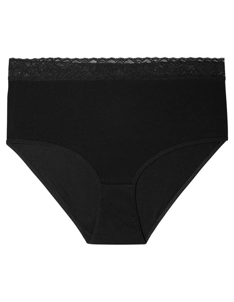 Nowości - Majtki damskie maxi bikini bawełniane z elastyczną koronką 4-pak WIELOKOLOROWY - produkt moraj.pl 3