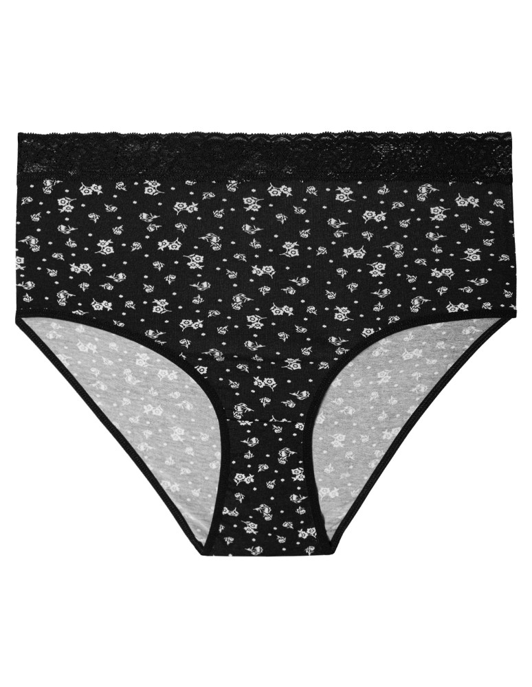 Nowości - Majtki damskie maxi bikini bawełniane z elastyczną koronką 4-pak WIELOKOLOROWY - produkt moraj.pl 2