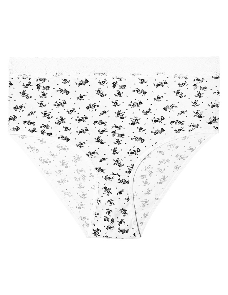 Nowości - Majtki damskie maxi bikini bawełniane z elastyczną koronką 4-pak WIELOKOLOROWY - produkt moraj.pl 5