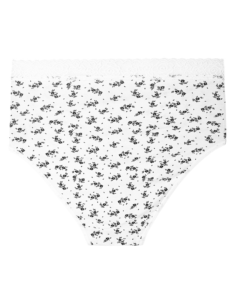 Nowości - Majtki damskie maxi bikini bawełniane z elastyczną koronką 4-pak WIELOKOLOROWY - produkt moraj.pl 6