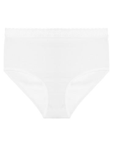 Nowości - Majtki damskie maxi bikini bawełniane z elastyczną koronką 4-pak WIELOKOLOROWY - produkt 4