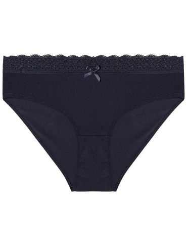 Majtki damskie - Majtki damskie figi bikini z elastycznym koronkowym pasem 4-pak WIELOKOLOROWY - produkt 6