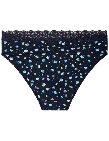 Majtki damskie - Majtki damskie figi bikini z elastycznym koronkowym pasem 4-pak WIELOKOLOROWY - produkt 8