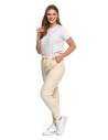 Spodnie damskie dresowe basic KREMOWY