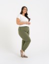 Spodnie damskie dresowe basic KHAKI