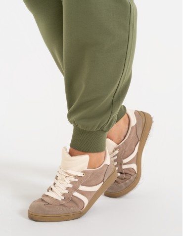 Spodnie damskie - Spodnie damskie dresowe basic KHAKI - produkt 2