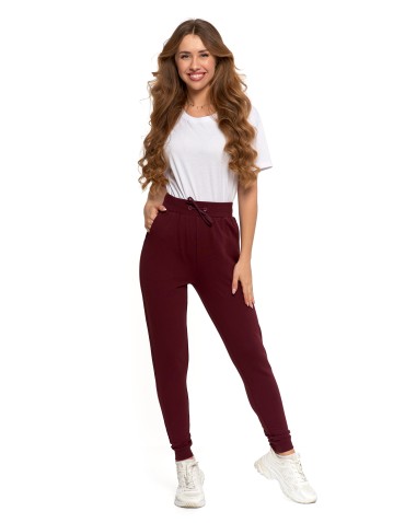 Spodnie damskie - Spodnie damskie dresowe basic FIOLETOWY - produkt 1
