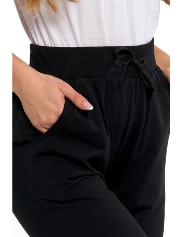 Spodnie damskie - Spodnie damskie dresowe basic CZARNY - produkt 5