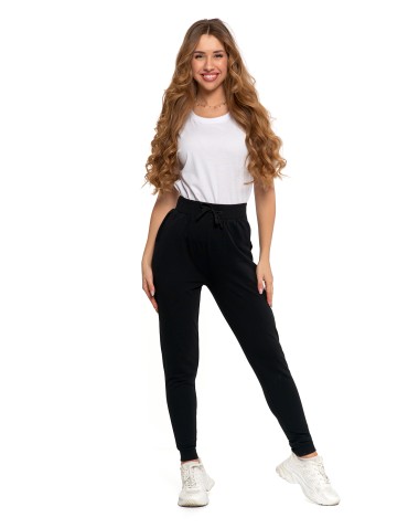 Spodnie damskie - Spodnie damskie dresowe basic CZARNY - produkt 3