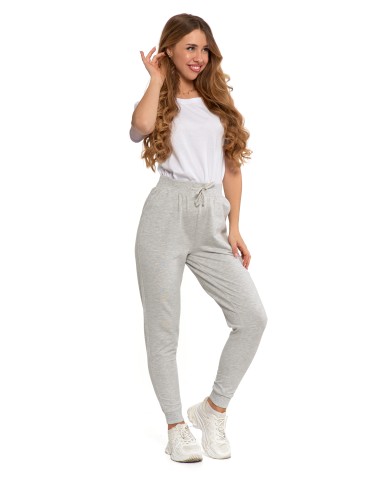 Spodnie damskie - Spodnie damskie dresowe basic JASNY SZARY - produkt 8
