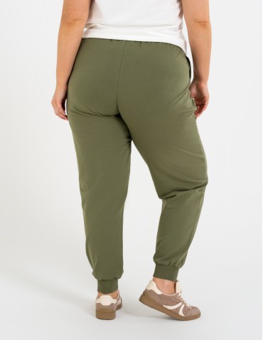 Spodnie damskie - Spodnie damskie dresowe basic KHAKI - produkt 8