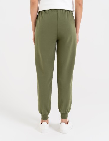Spodnie damskie - Spodnie damskie dresowe basic KHAKI - produkt 12