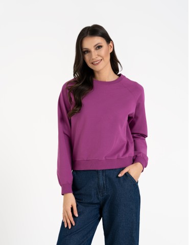 Bluza damska dresowa bawełniana o regularnym kroju