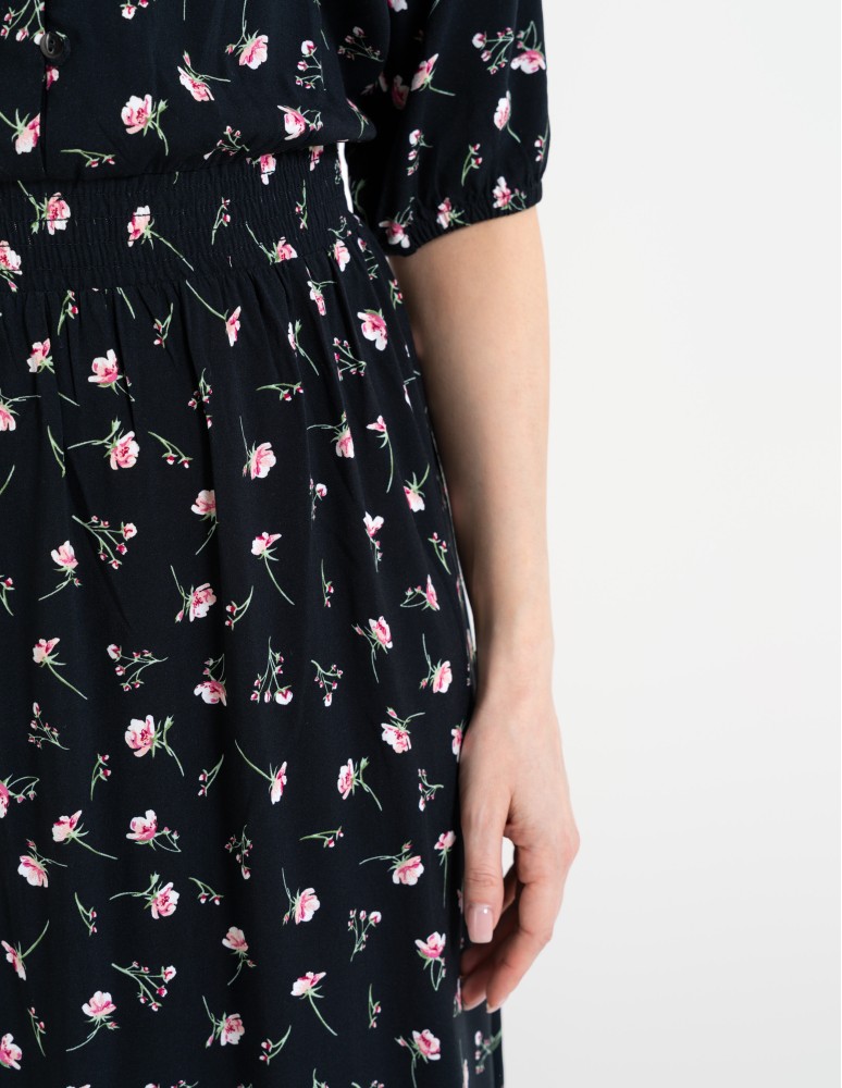 Sukienki i kombinezony - Sukienka damska maxi z wiskozy z elastyczną talią WZÓR 1  - produkt moraj.pl 10