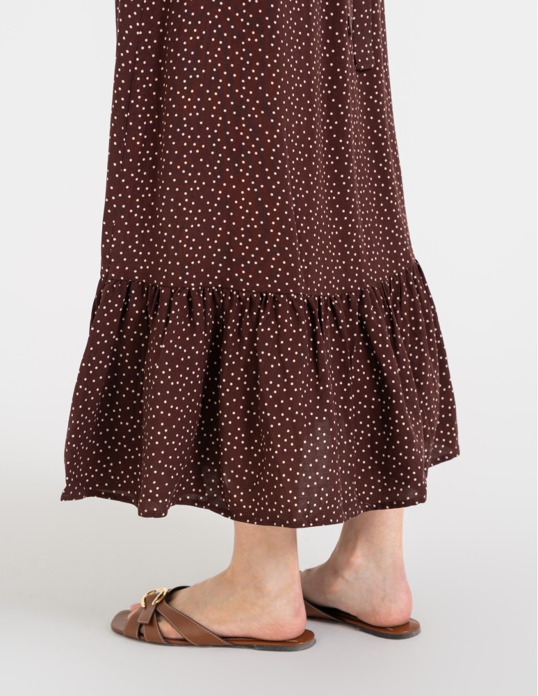 SUKIENKI - Sukienka damska maxi z wiskozy z kopertowym dekoltem WZÓR 2 - produkt moraj.pl 8