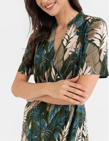 Sukienka damska maxi z wiskozy z kopertowym dekoltem - produkt 2