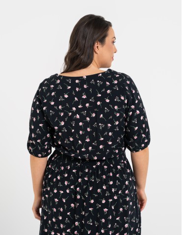 Sukienki i kombinezony - Sukienka damska maxi z wiskozy z elastyczną talią WZÓR 1 - produkt 8