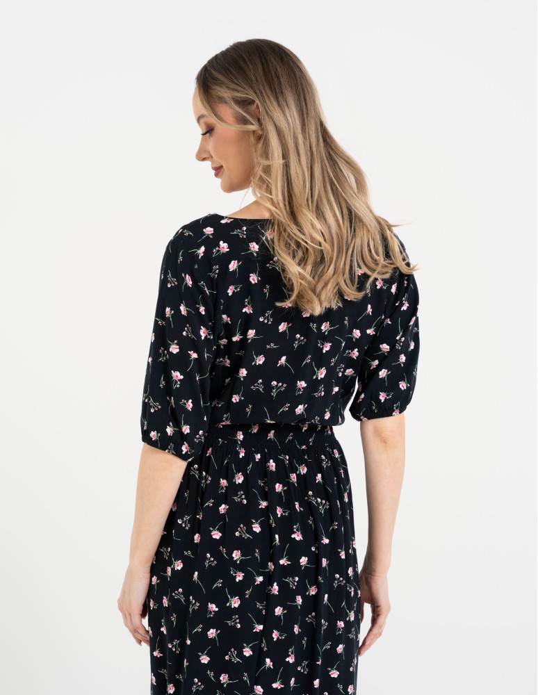 Sukienki i kombinezony - Sukienka damska maxi z wiskozy z elastyczną talią WZÓR 1  - produkt moraj.pl 4