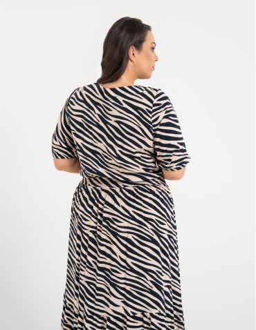 Sukienki i kombinezony - Sukienka damska maxi z wiskozy z elastyczną talią WZÓR 2 - produkt 13