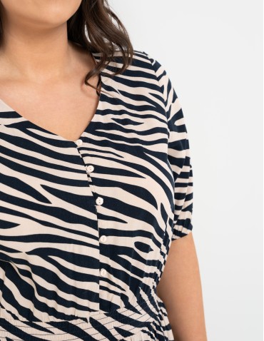 Sukienki i kombinezony - Sukienka damska maxi z wiskozy z elastyczną talią WZÓR 2 - produkt 11