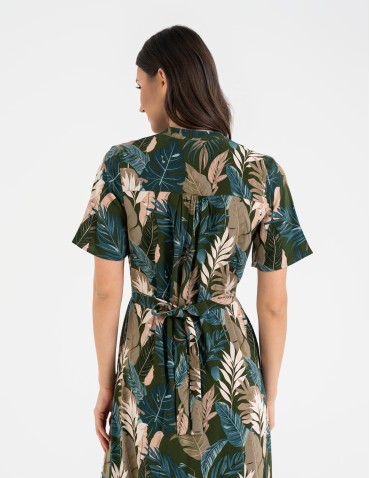 SUKIENKI - Sukienka damska maxi z wiskozy z kopertowym dekoltem WZÓR 1 - produkt 10