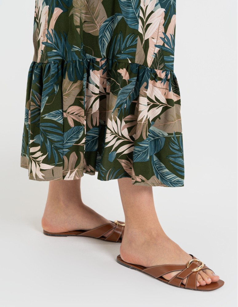 SUKIENKI - Sukienka damska maxi z wiskozy z kopertowym dekoltem WZÓR 1 - produkt moraj.pl 7