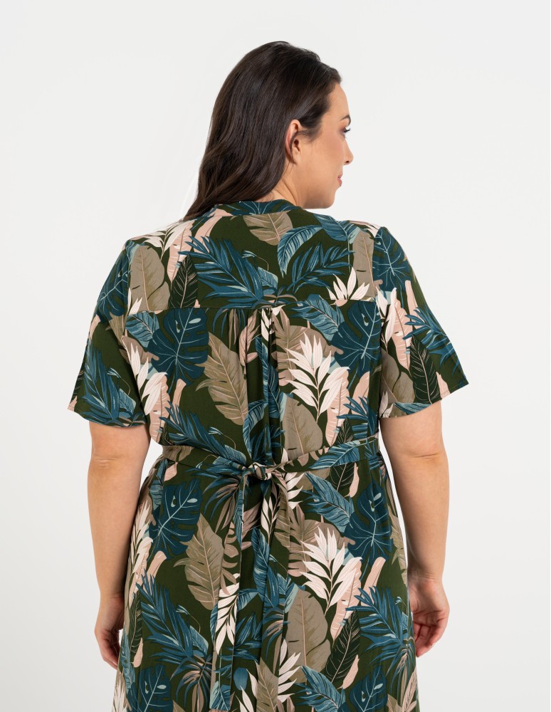 SUKIENKI - Sukienka damska maxi z wiskozy z kopertowym dekoltem WZÓR 1 - produkt moraj.pl 16