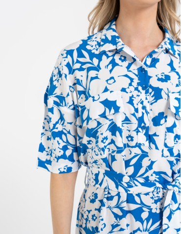 Sukienki i kombinezony - Sukienka damska szmizjerka z paskiem ze 100% wiskozy WZÓR 3 - produkt 2