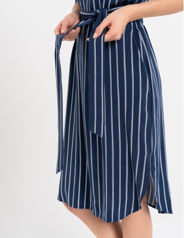 Sukienki i kombinezony - Sukienka damska szmizjerka z paskiem ze 100% wiskozy WZÓR 1 - produkt 7