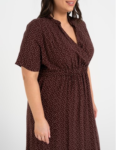 SUKIENKI - Sukienka damska maxi z wiskozy z kopertowym dekoltem WZÓR 2 - produkt 10