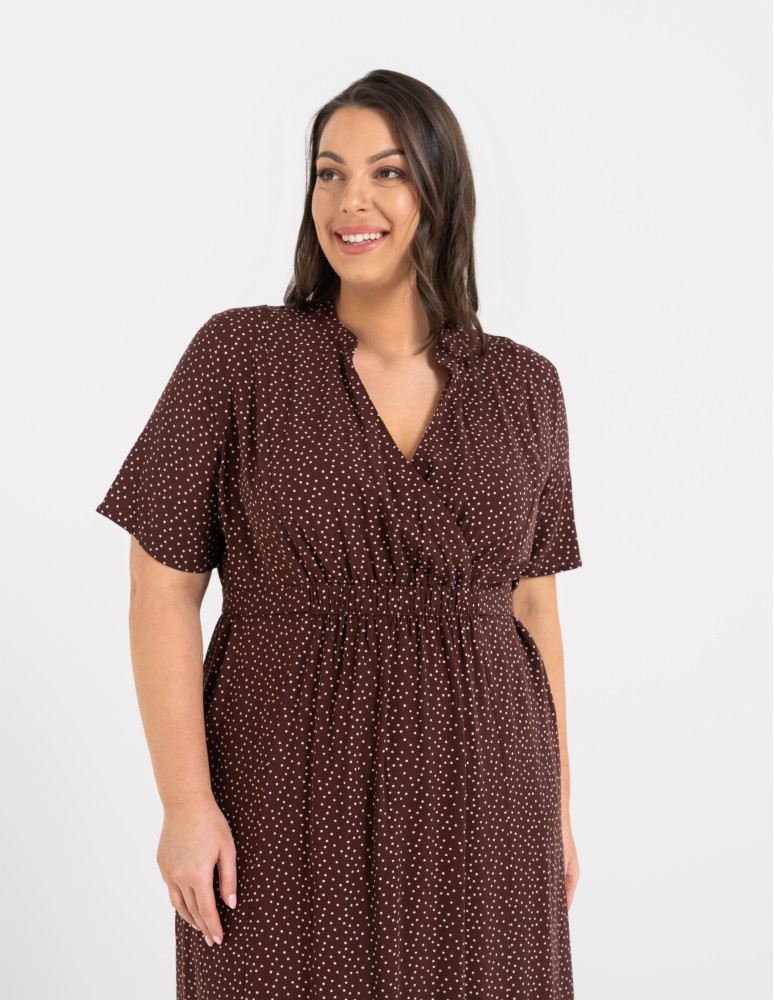 SUKIENKI - Sukienka damska maxi z wiskozy z kopertowym dekoltem WZÓR 2 - produkt moraj.pl 11