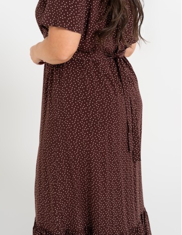 SUKIENKI - Sukienka damska maxi z wiskozy z kopertowym dekoltem WZÓR 2 - produkt 13