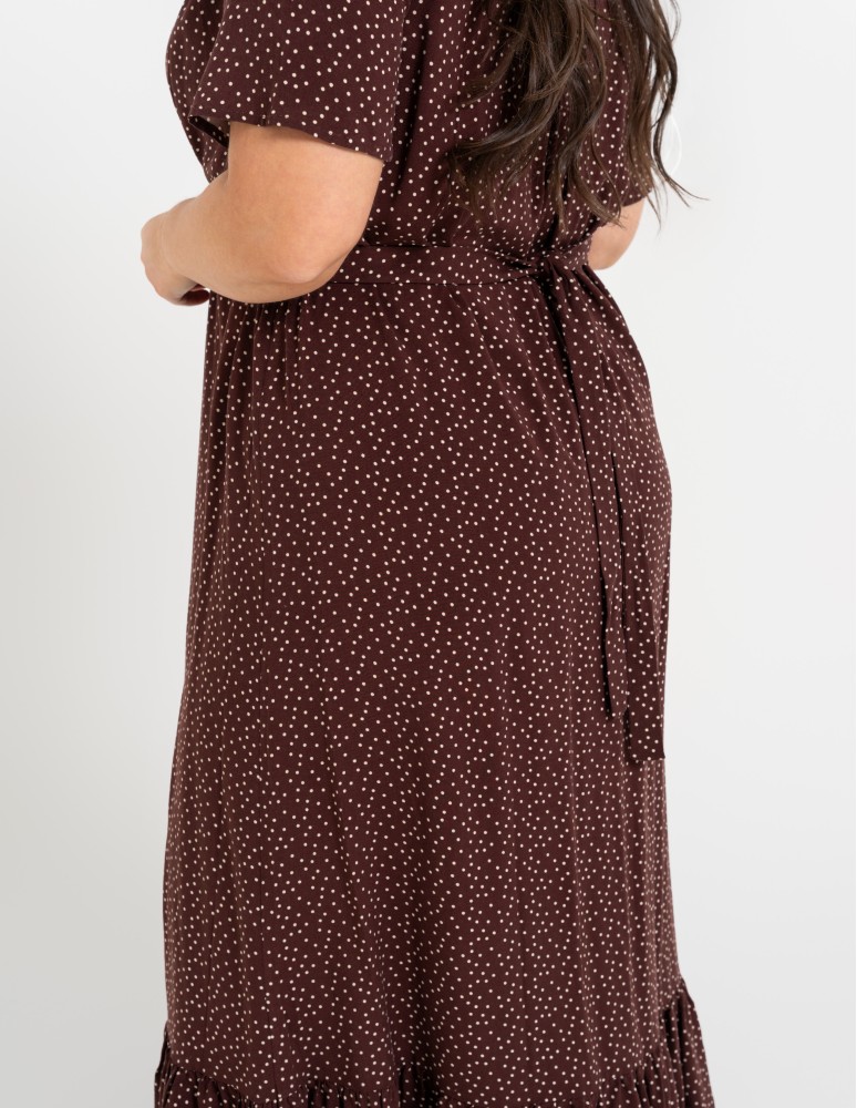 SUKIENKI - Sukienka damska maxi z wiskozy z kopertowym dekoltem WZÓR 2 - produkt moraj.pl 13