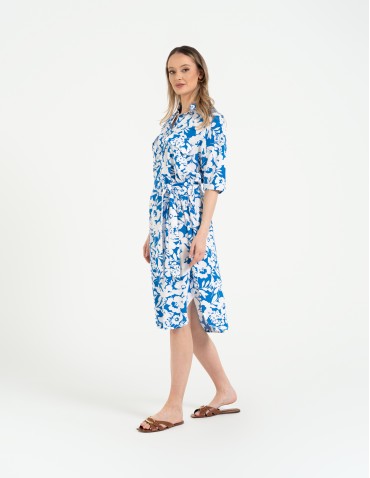 Sukienki i kombinezony - Sukienka damska szmizjerka z paskiem ze 100% wiskozy WZÓR 3 - produkt 3