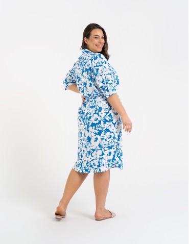 Sukienki i kombinezony - Sukienka damska szmizjerka z paskiem ze 100% wiskozy WZÓR 3 - produkt 10