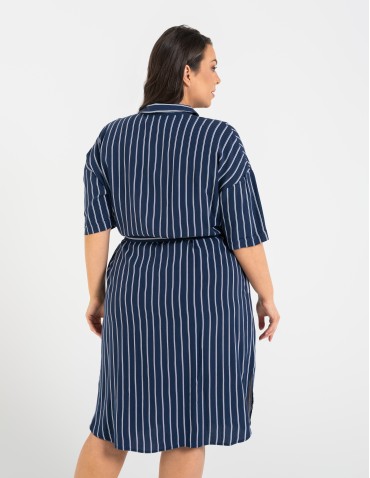 Sukienki i kombinezony - Sukienka damska szmizjerka z paskiem ze 100% wiskozy WZÓR 1 - produkt 18