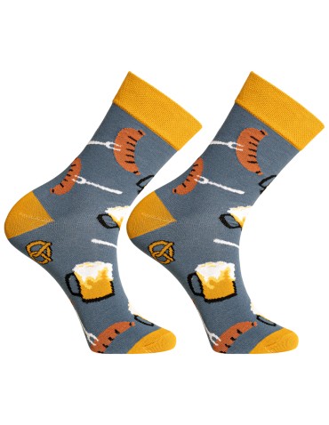 Skarpetki długie - Skarpetki męskie bawełniane długie wzorzyste 3-pak MIX KOLOR - produkt 4