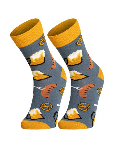 Skarpetki długie - Skarpetki męskie bawełniane długie wzorzyste 3-pak MIX KOLOR - produkt 5