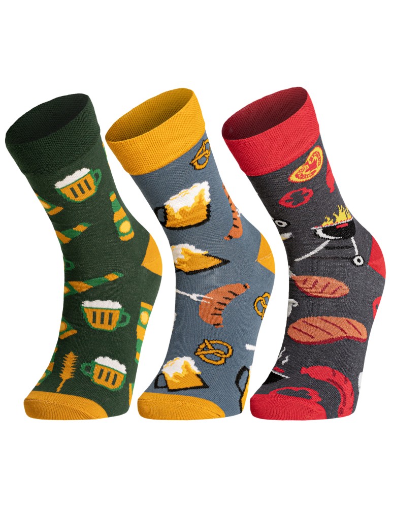 Skarpetki długie - Skarpetki męskie bawełniane długie wzorzyste 3-pak MIX KOLOR - produkt moraj.pl 8