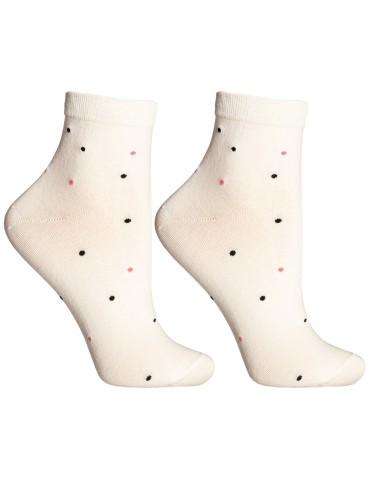 Skarpety - Skarpetki dziewczęce bawełniane za kostkę w kokardki i kropki 4-pak MIX KOLOR - produkt 5