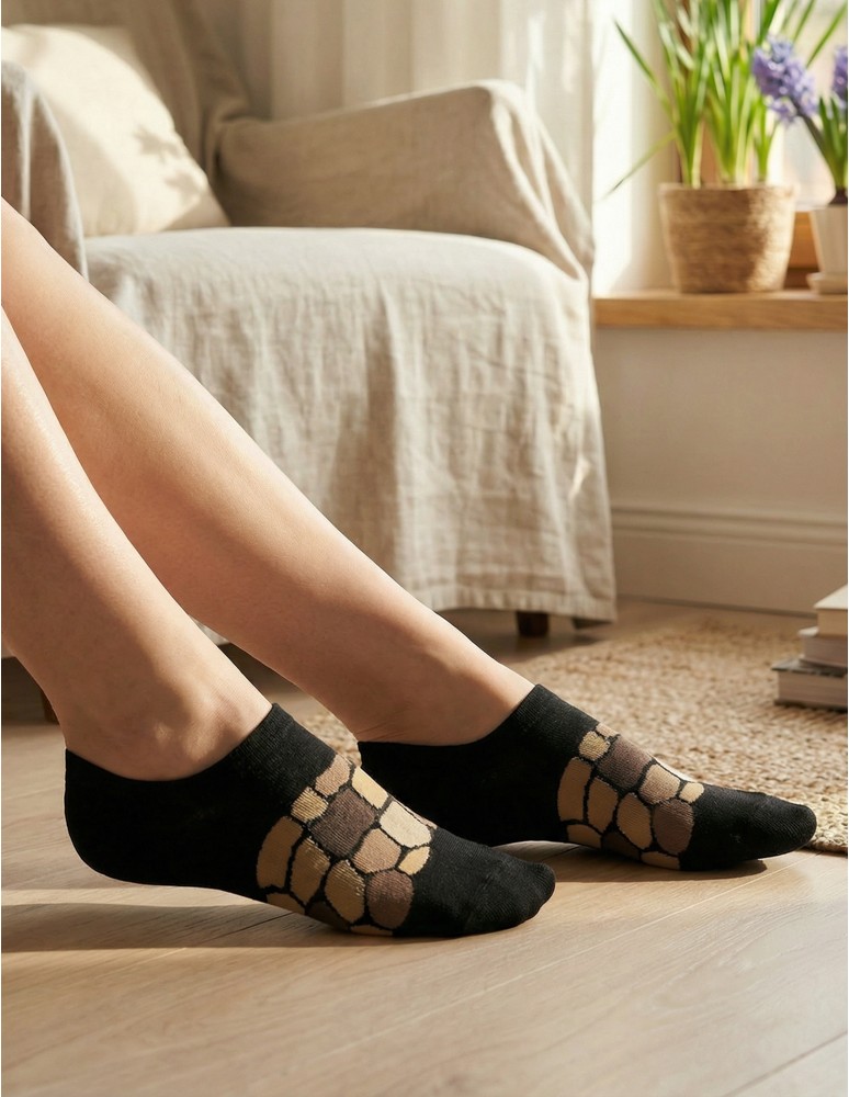 Niskie stopki - Damskie skarpetki niskie stopki w zwierzęce wzory 3-pak WIELOKOLOROWY  - produkt moraj.pl 5