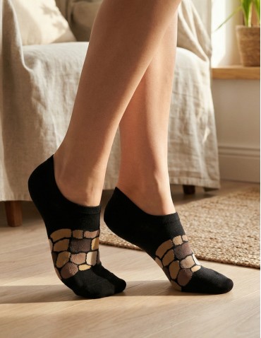 Niskie stopki - Damskie skarpetki niskie stopki w zwierzęce wzory 3-pak WIELOKOLOROWY - produkt 4