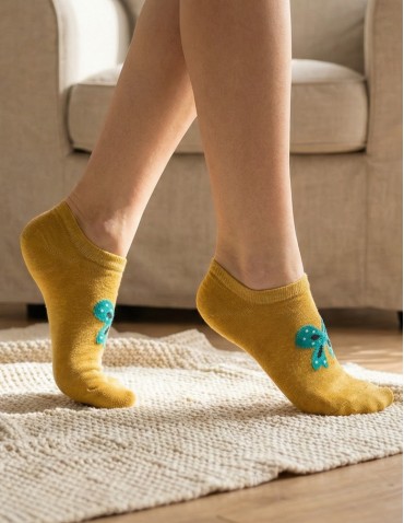 Niskie stopki - Skarpetki damskie niskie stopki w kokardki 3-pak WIELOKOLOROWY - produkt 5