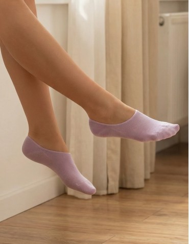 Niskie stopki - Skarpetki damskie niskie stopki silikonowe wykończenie 3-pak WIELOKOLOROWY - produkt 8