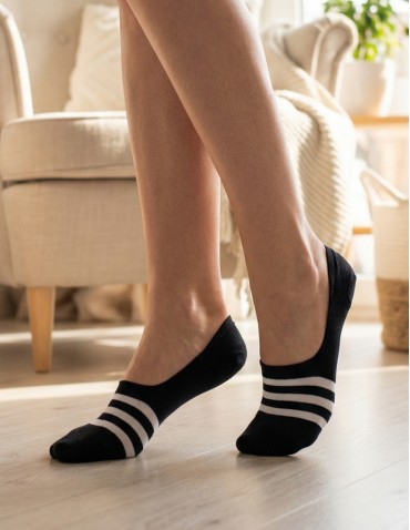 Niskie stopki - Niskie stopki damskie basic w paski 12-pak WIELOKOLOROWY - produkt 5