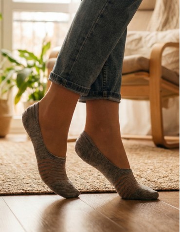 Niskie stopki - Skarpetki niskie stopki damskie bawełniane z siateczką 3-pak WIELOKOLOROWY - produkt 6